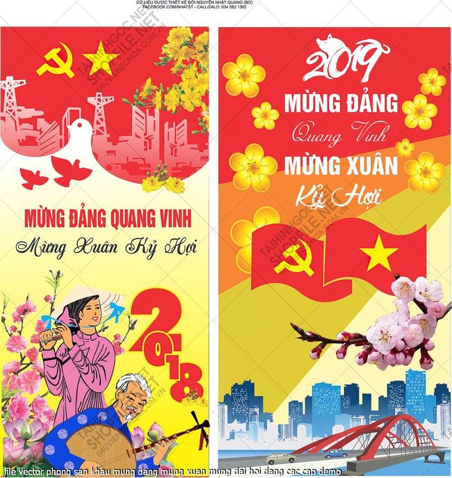 file vector phong san khau mung dang mung xuan mung dai hoi dang cac cap